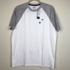 Hollister t-shirt (NWT) white/gray 100% cotton - L